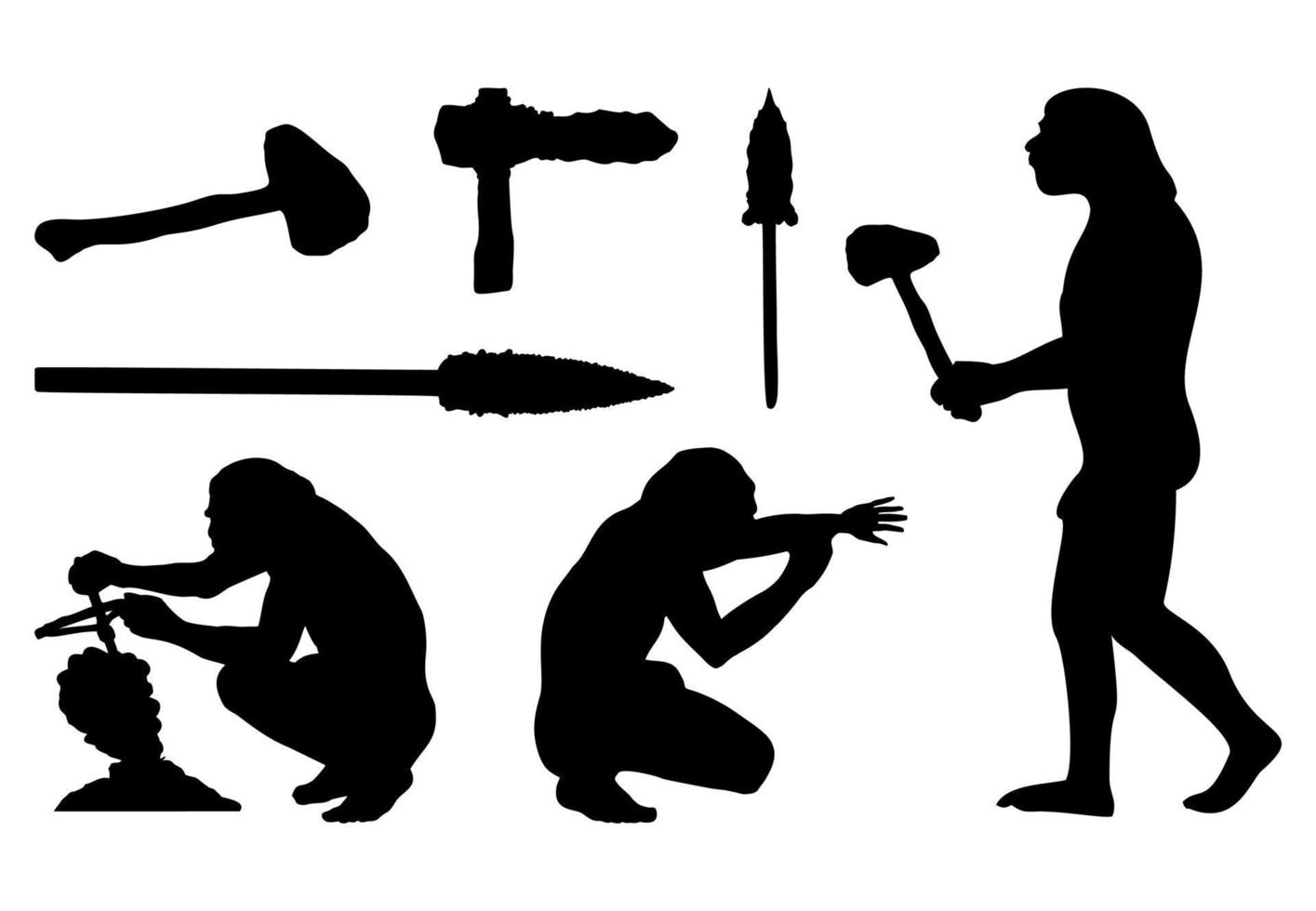 Silhouettes of men. A vector illustration