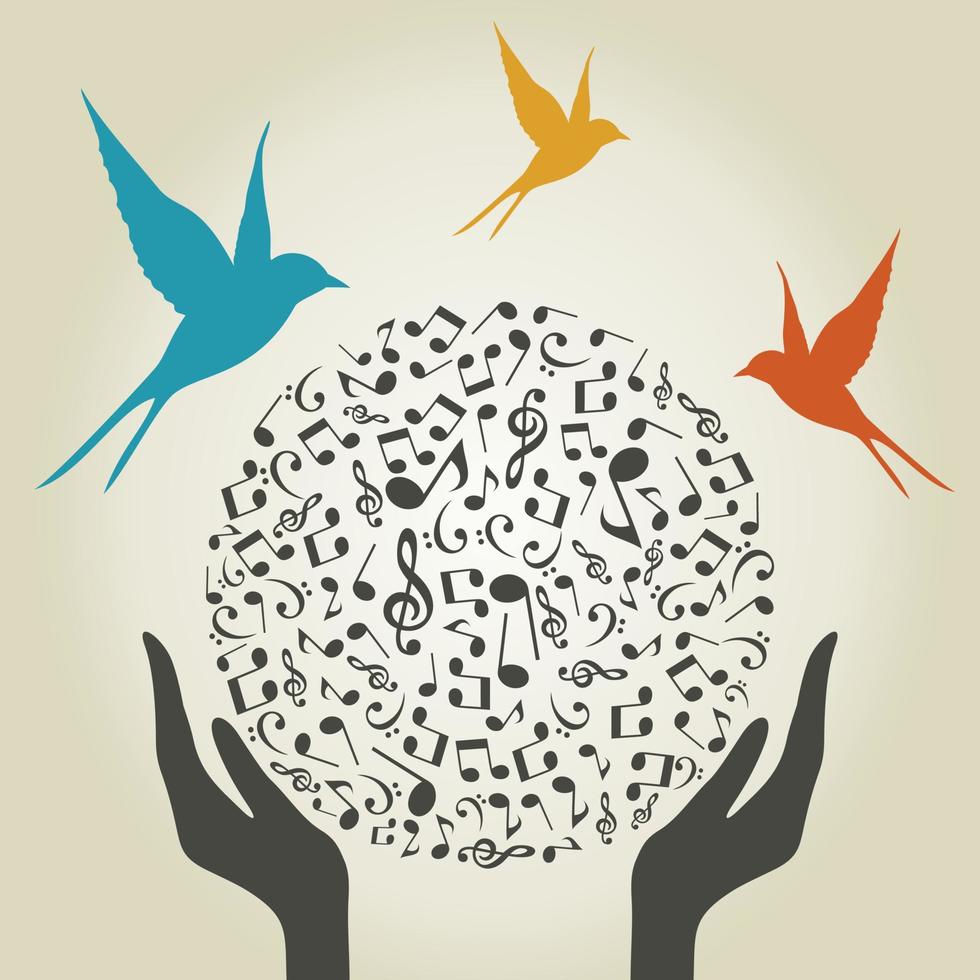 Abstraction on the theme of music vector
