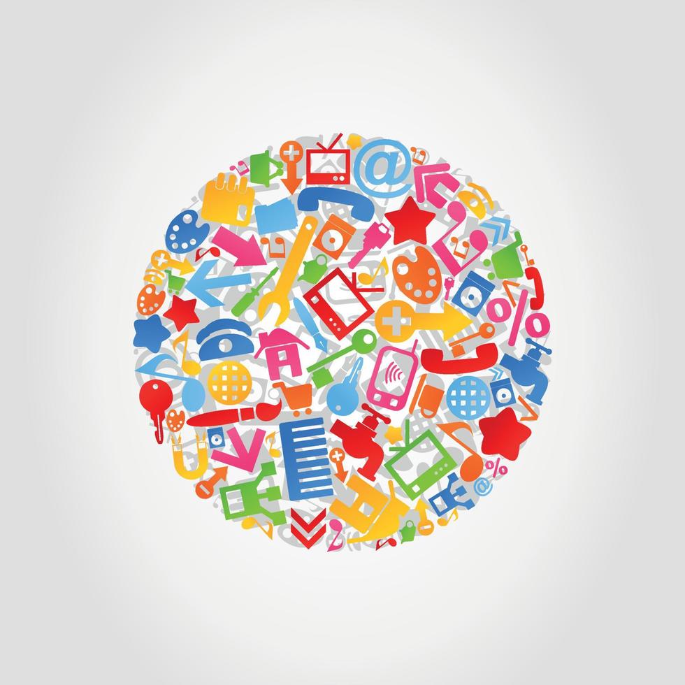 Abstraction on the office theme vector