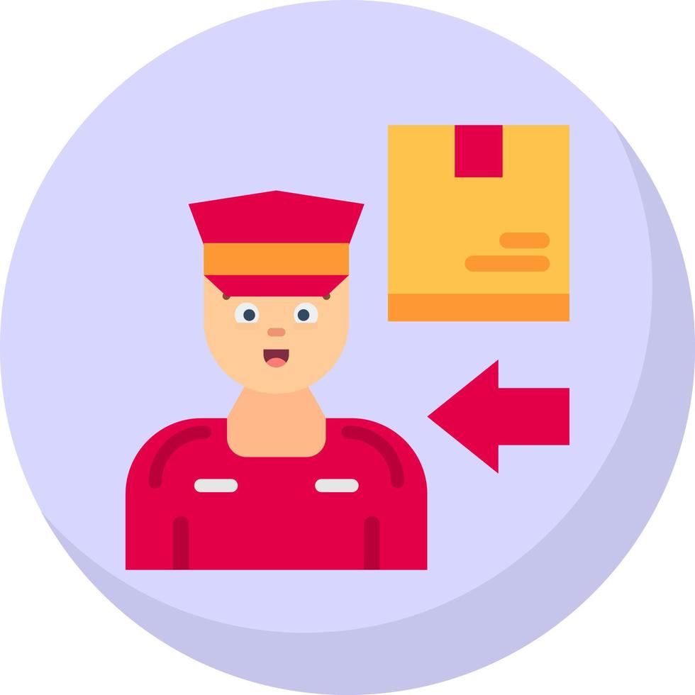 Delivery Boy Vector Icon Design
