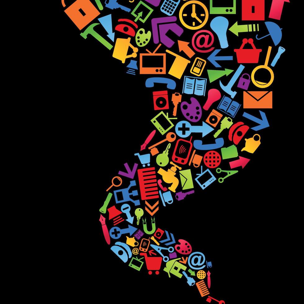 Abstraction on the office theme vector