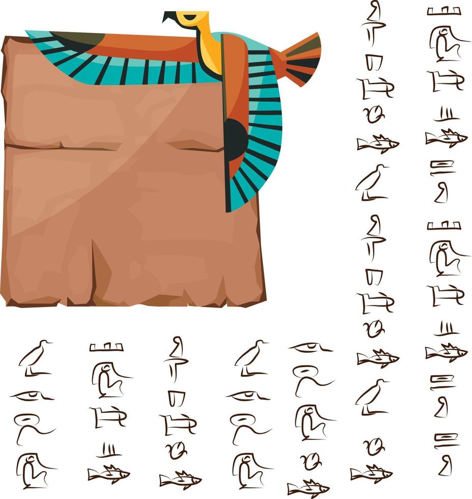 antiguo Egipto papiro parte dibujos animados vector