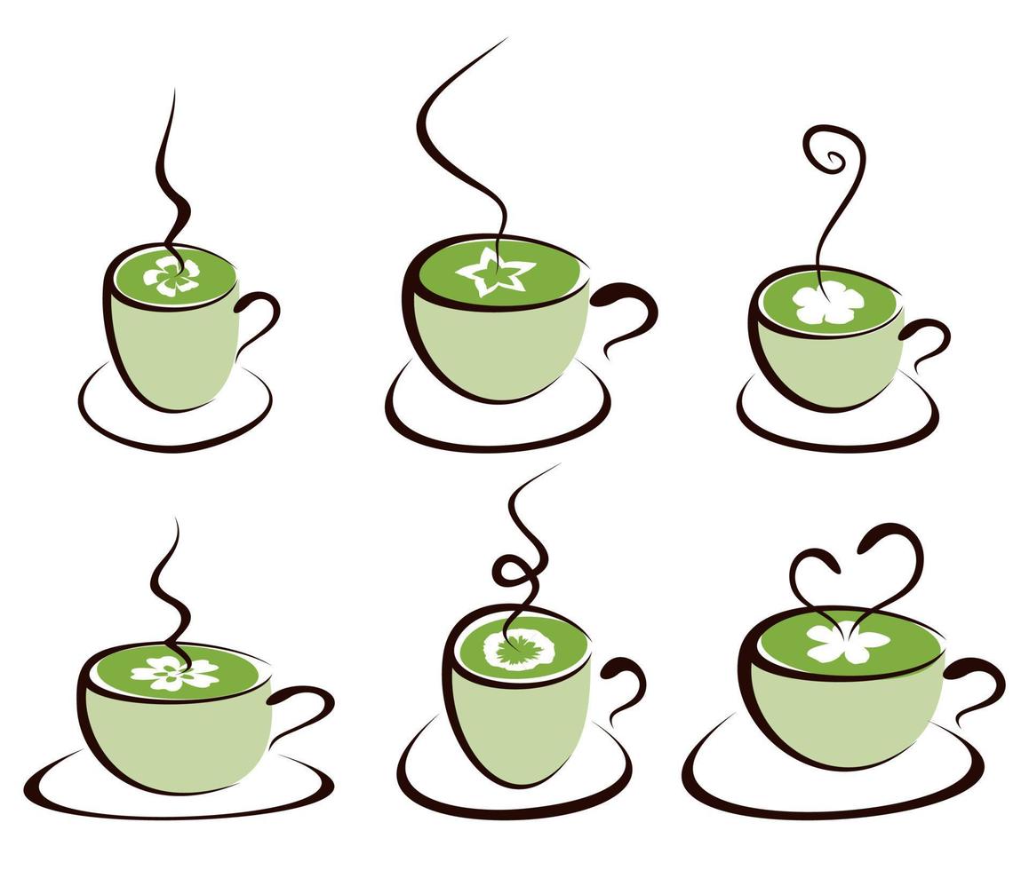 Set of icons of food. A vector illustration