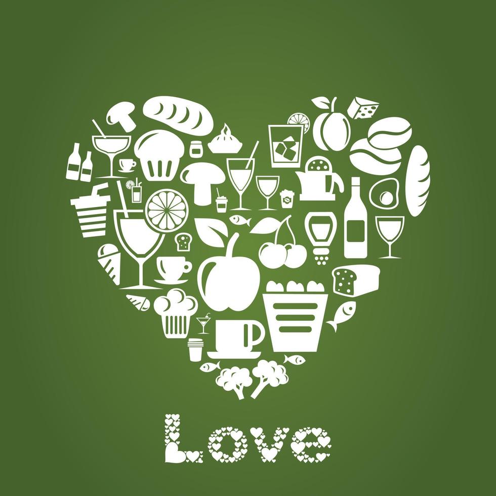 Abstraction on the topic of food vector
