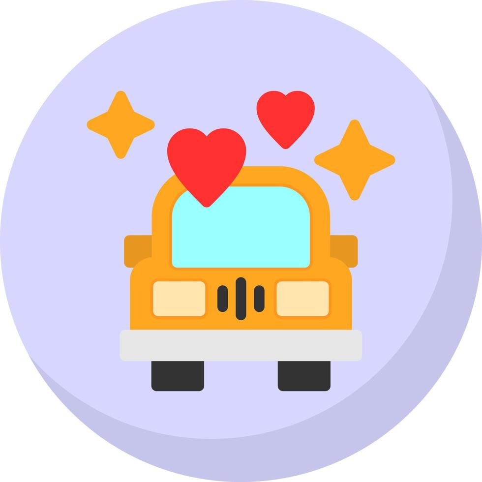 Wedding Car Vector Icon Design