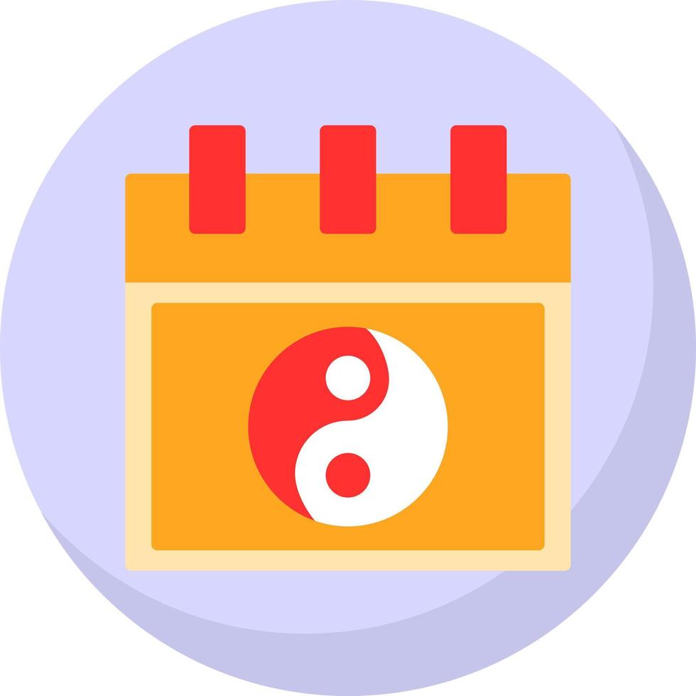 Chinese Calendar Vector Icon Design