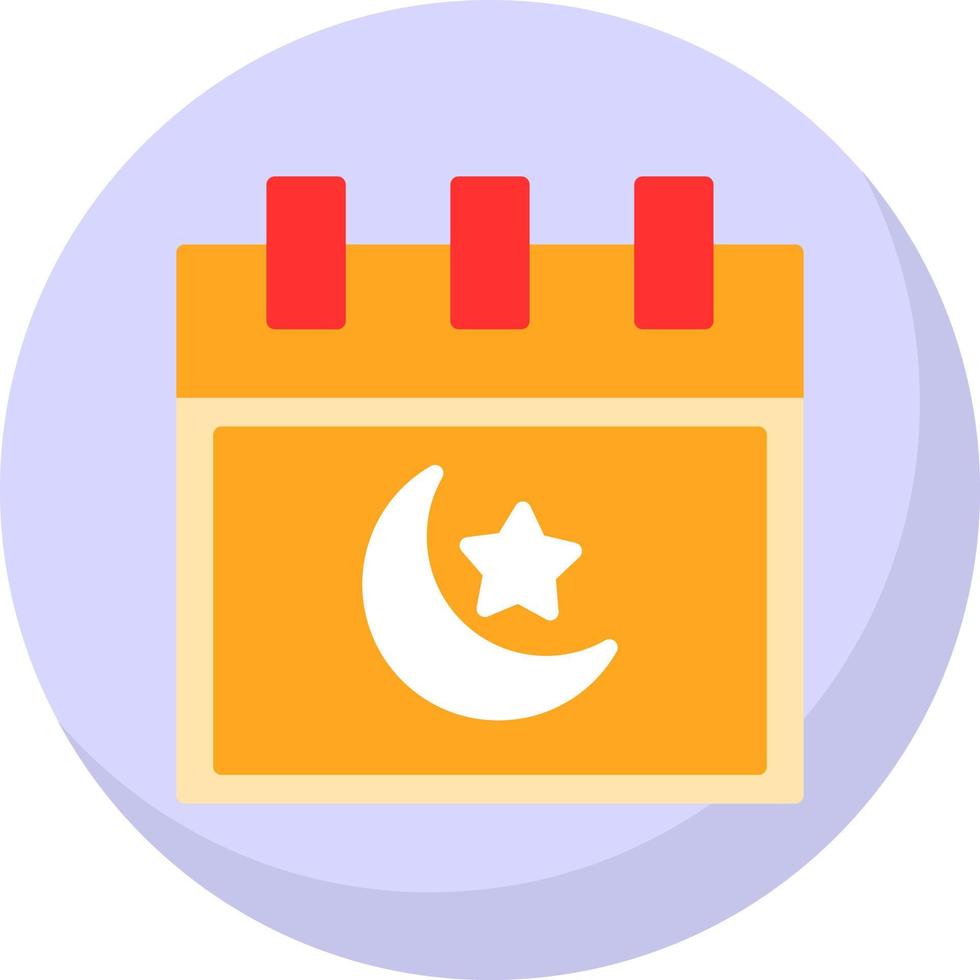 diseño de icono de vector de calendario islámico