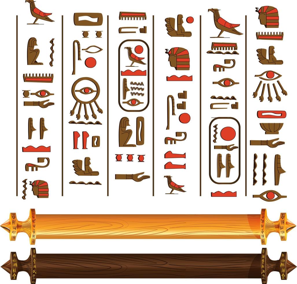 Ancient Egypt papyrus scroll cartoon vector