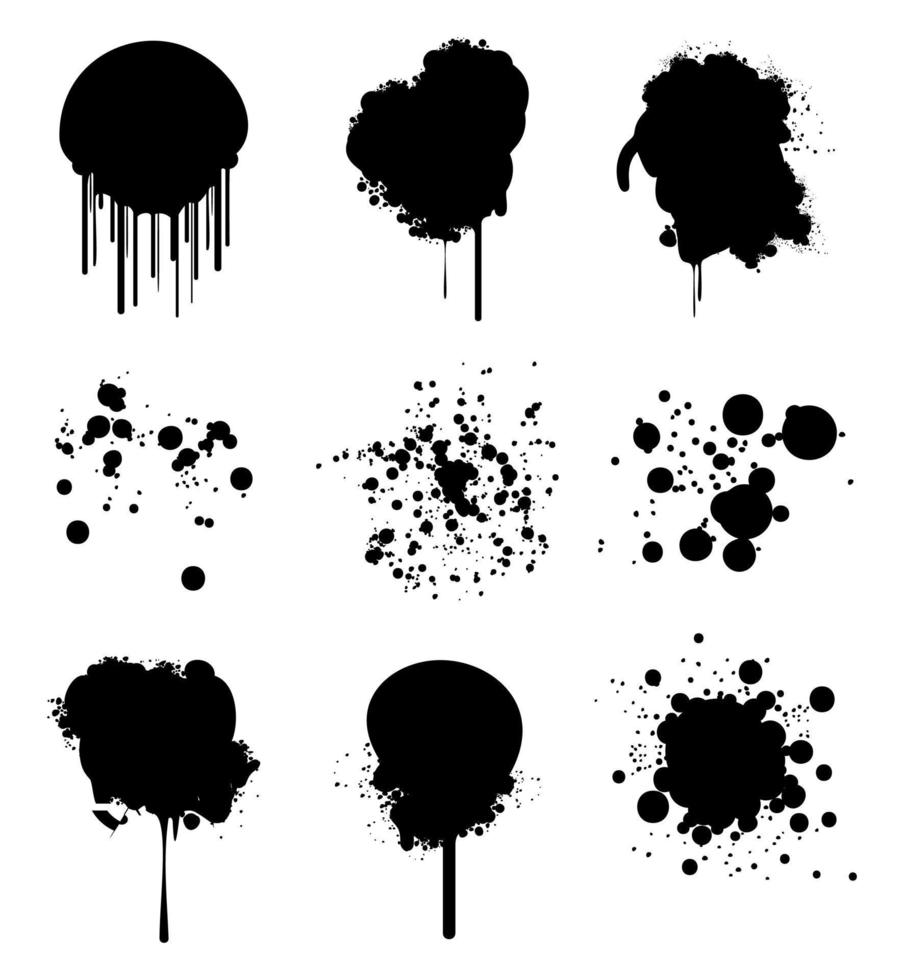 Abstract black blots. A vector illustration