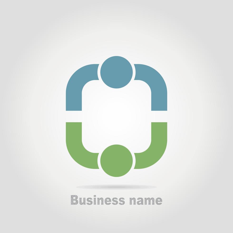 Abstract logo on a gray background. Vector illustration