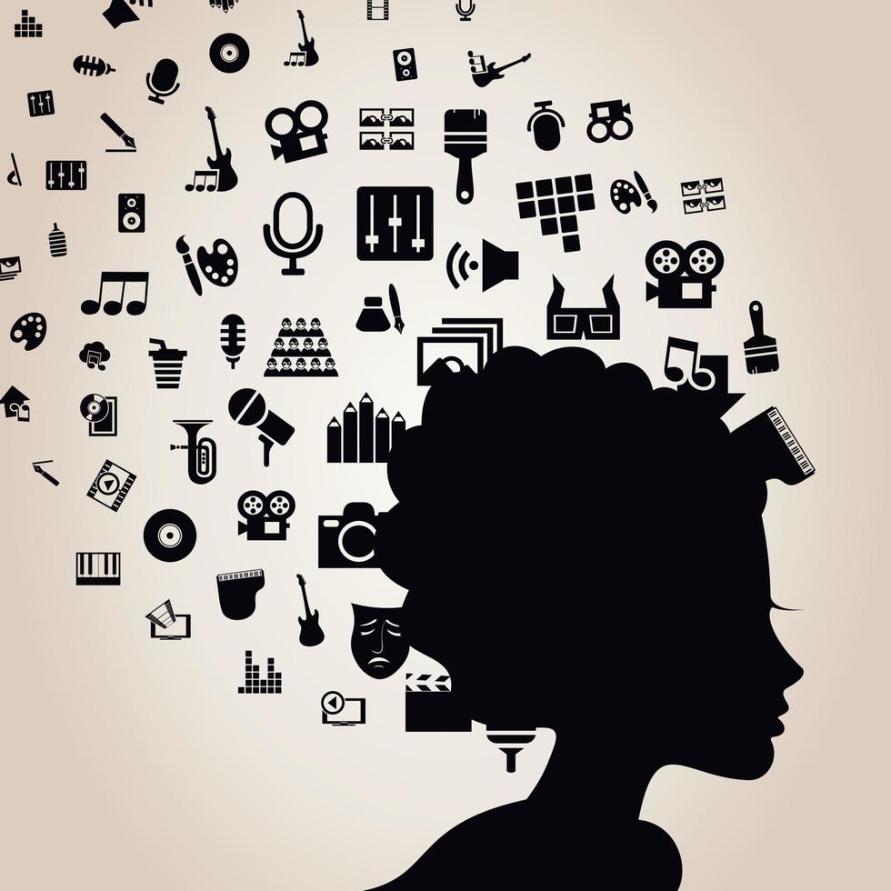 Abstraction on the theme of art vector