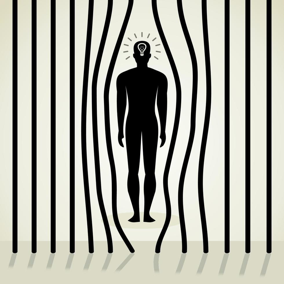 Silhouettes of men. A vector illustration