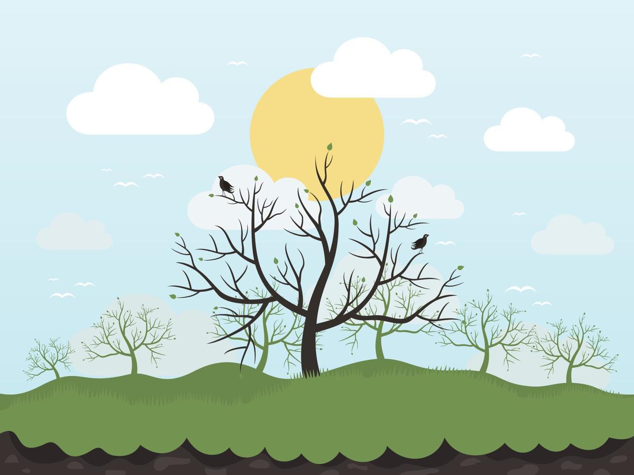 Illustration on the theme of nature vector