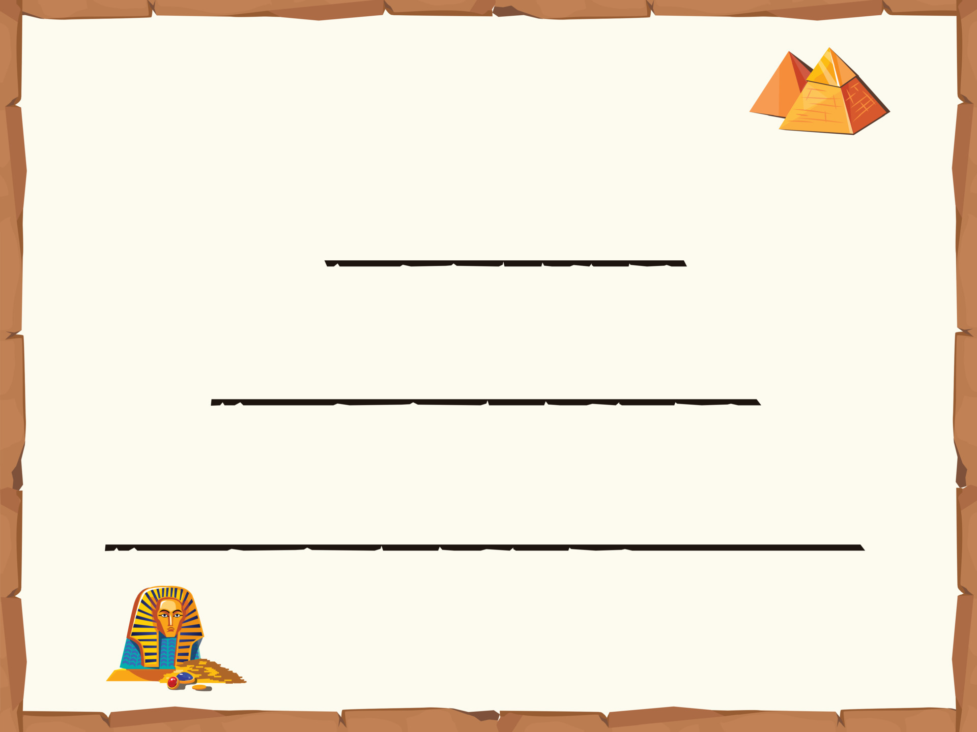 Ancient Egypt papyrus frame, border cartoon vector 20867986 Vector Art