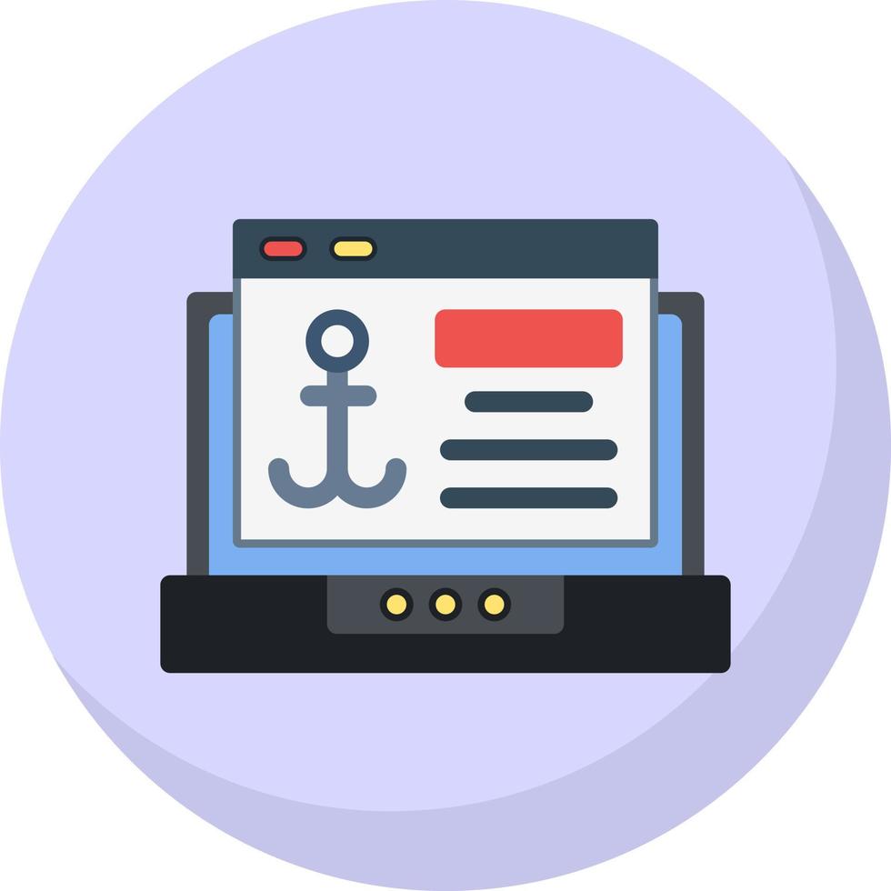 Anchor Text Vector Icon Design