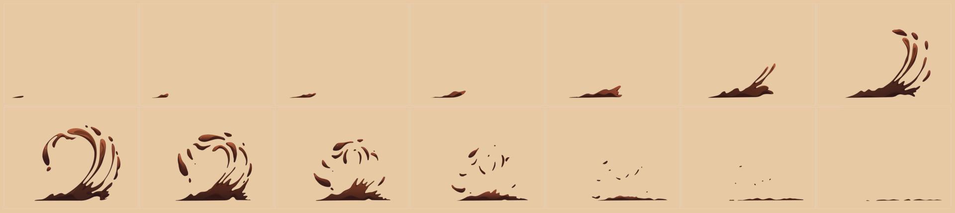 Coffee splash, hot chocolate or cocoa wave vector