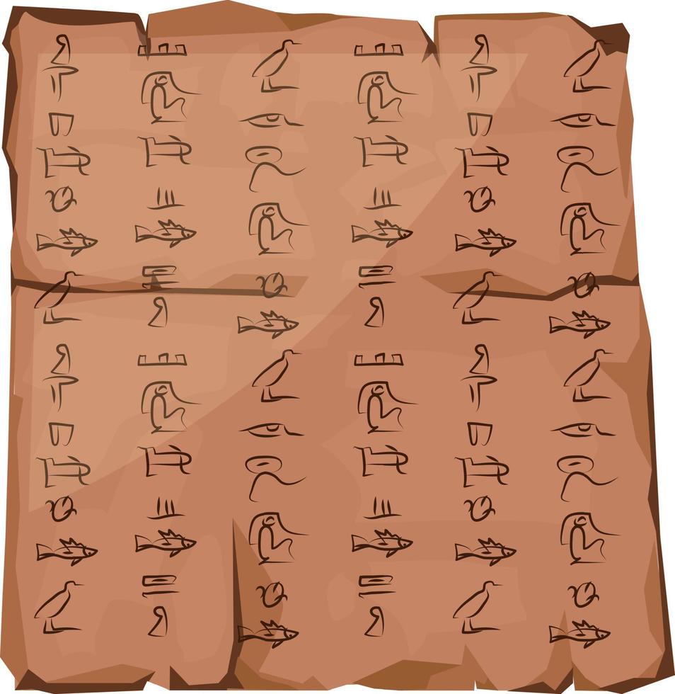 Ancient Egypt papyrus part cartoon vector