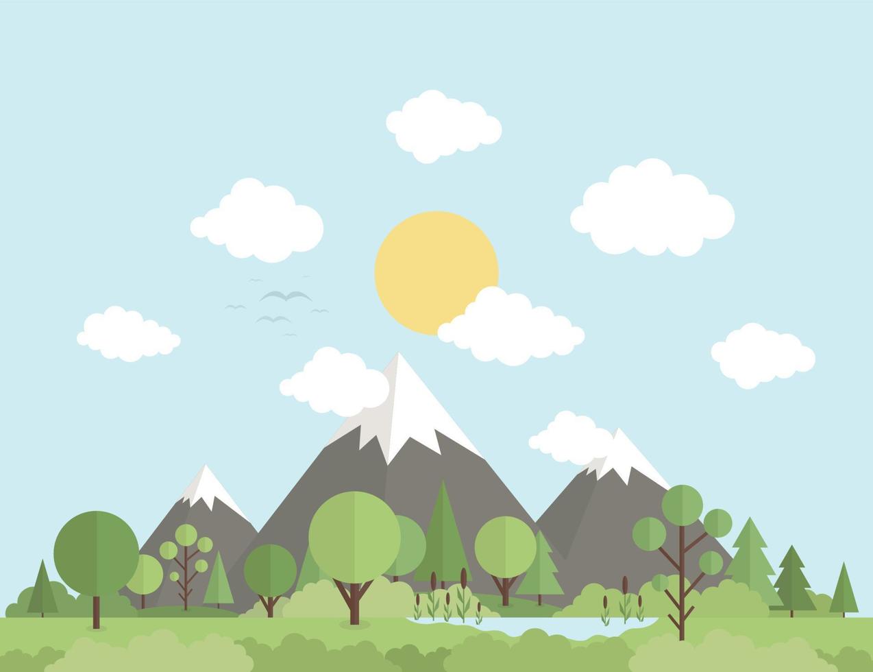 Illustration on the theme of nature vector