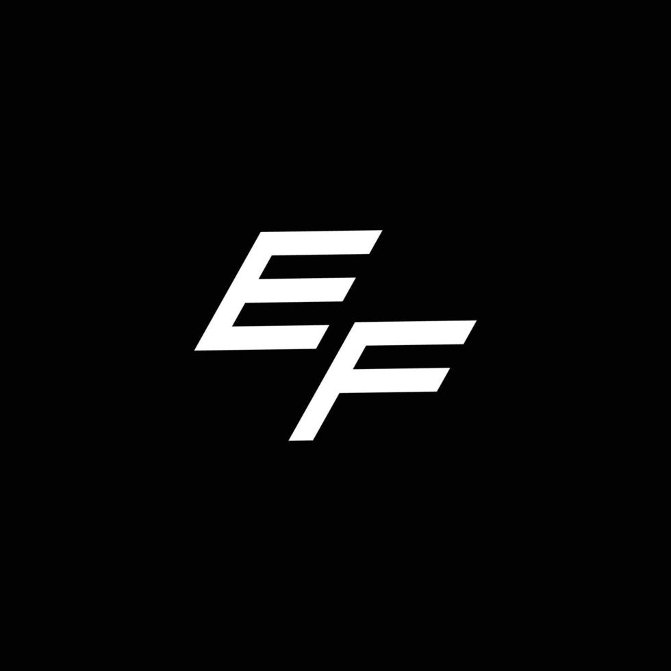 EF logo monogram with up to down style modern design template vector