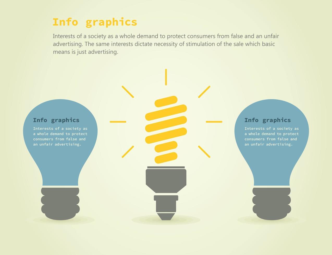 Abstraction on the theme of a light bulb vector