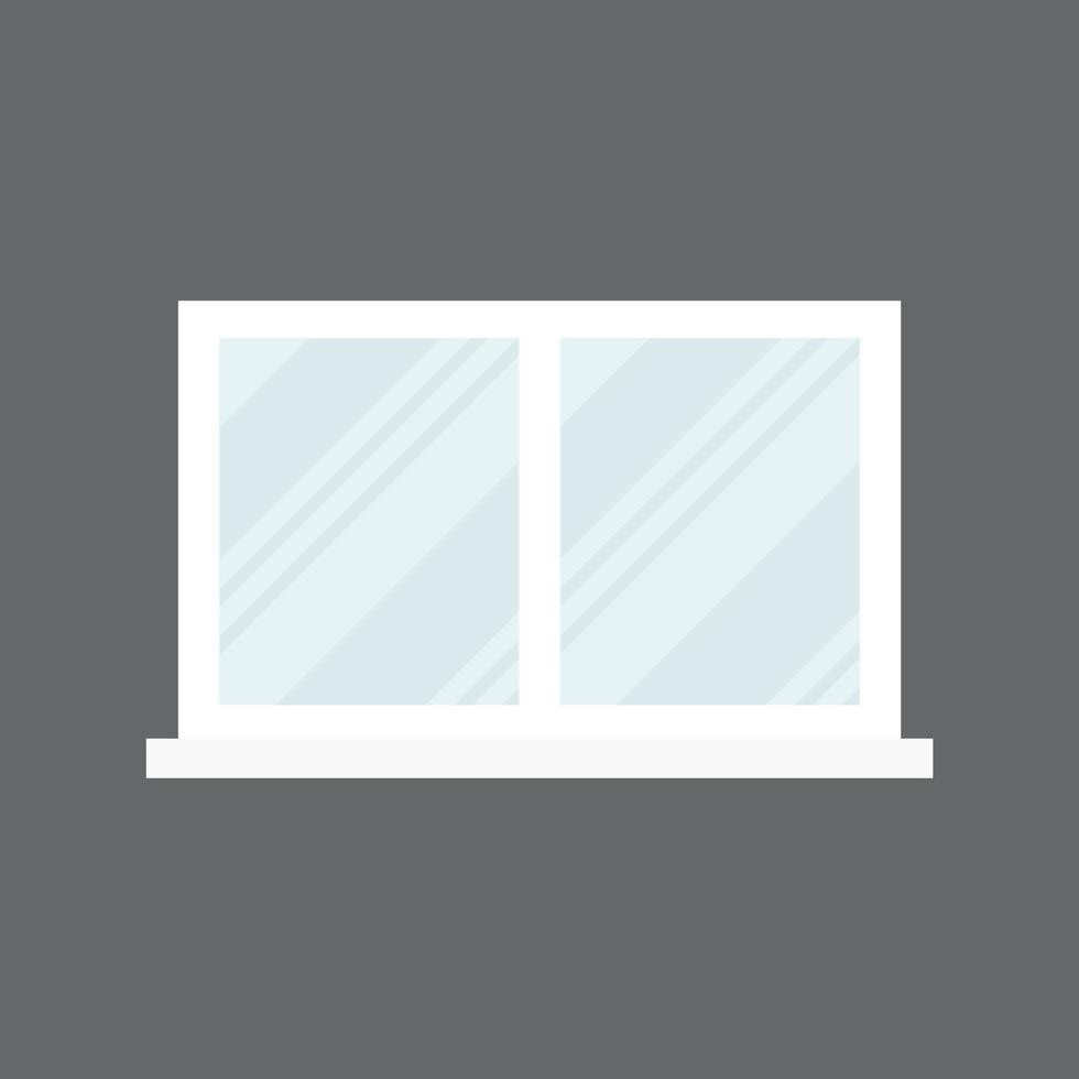 Window in a wall and a rain in a city. A vector illustration