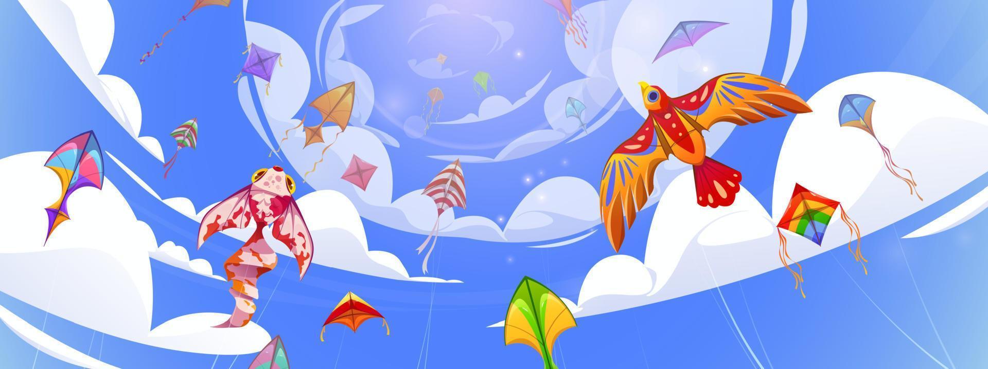 Makar sankranti, kite festival background vector