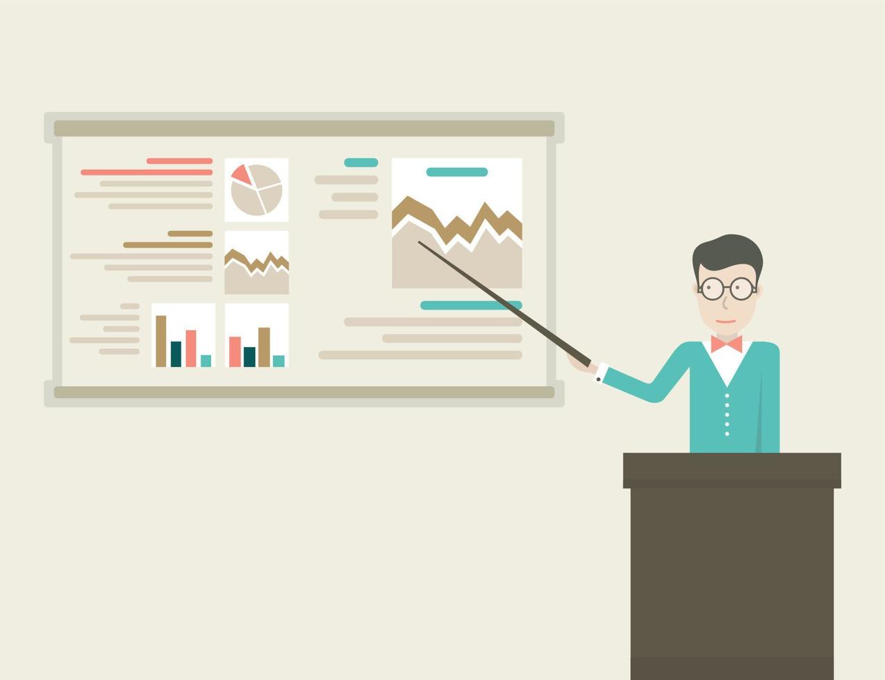 Men and the woman on communication. A vector illustration
