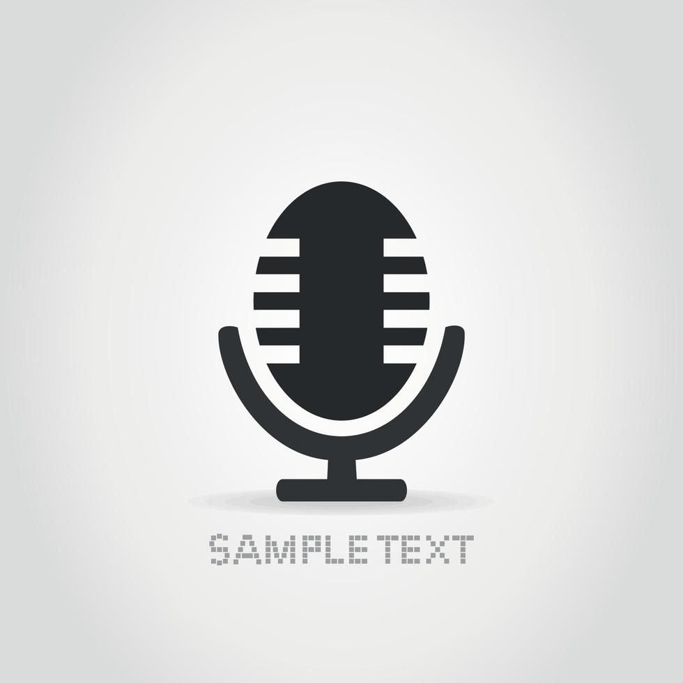 Microphone made of notes. A vector illustration