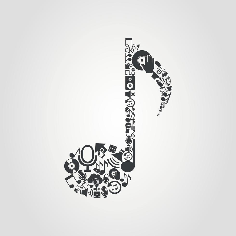 The note on a grey background. A vector illustration