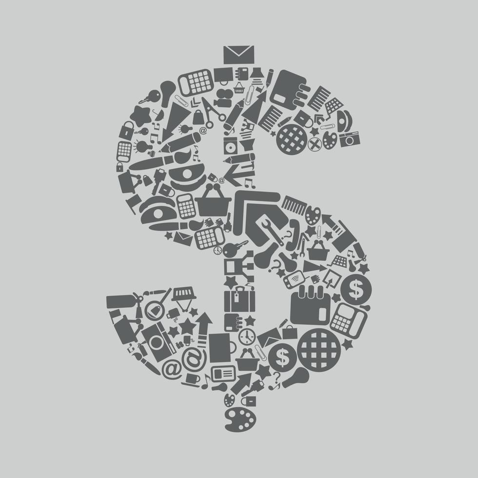 Abstraction on the office theme vector