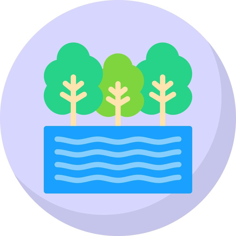 diseño de icono de vector de lago