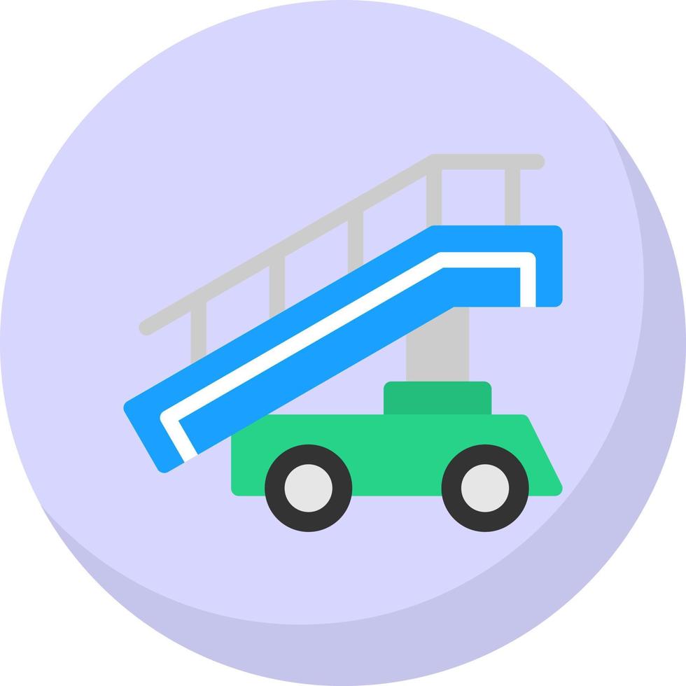 Airplane Stairs Vector Icon Design