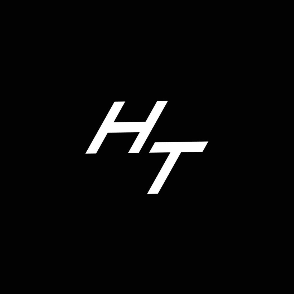 ht logo monograma con arriba a abajo estilo moderno diseño modelo vector