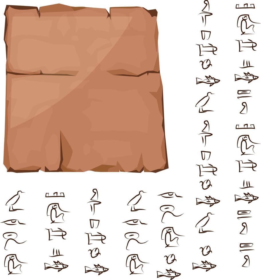 Ancient Egypt papyrus part cartoon vector