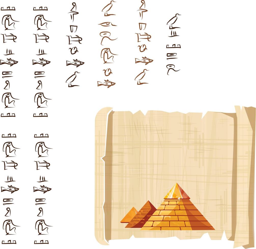 Ancient Egypt papyrus part cartoon vector