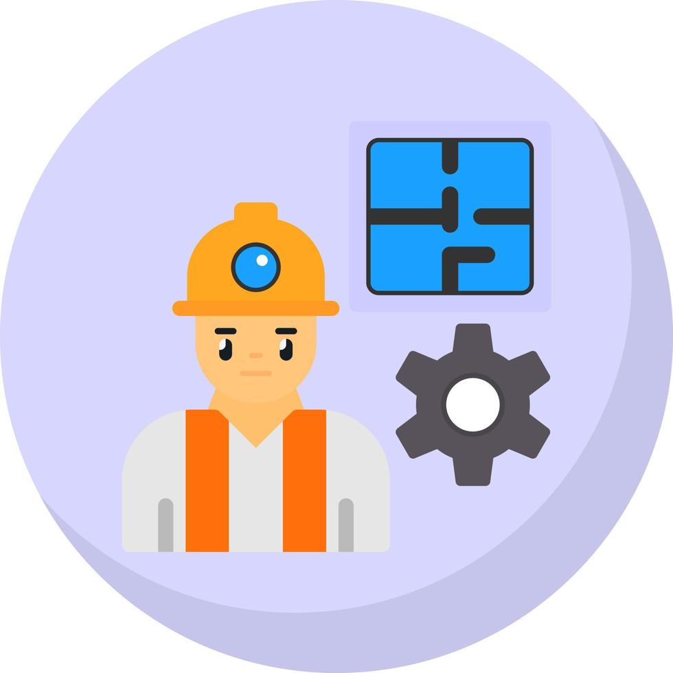 Civil Engineer Vector Icon Design