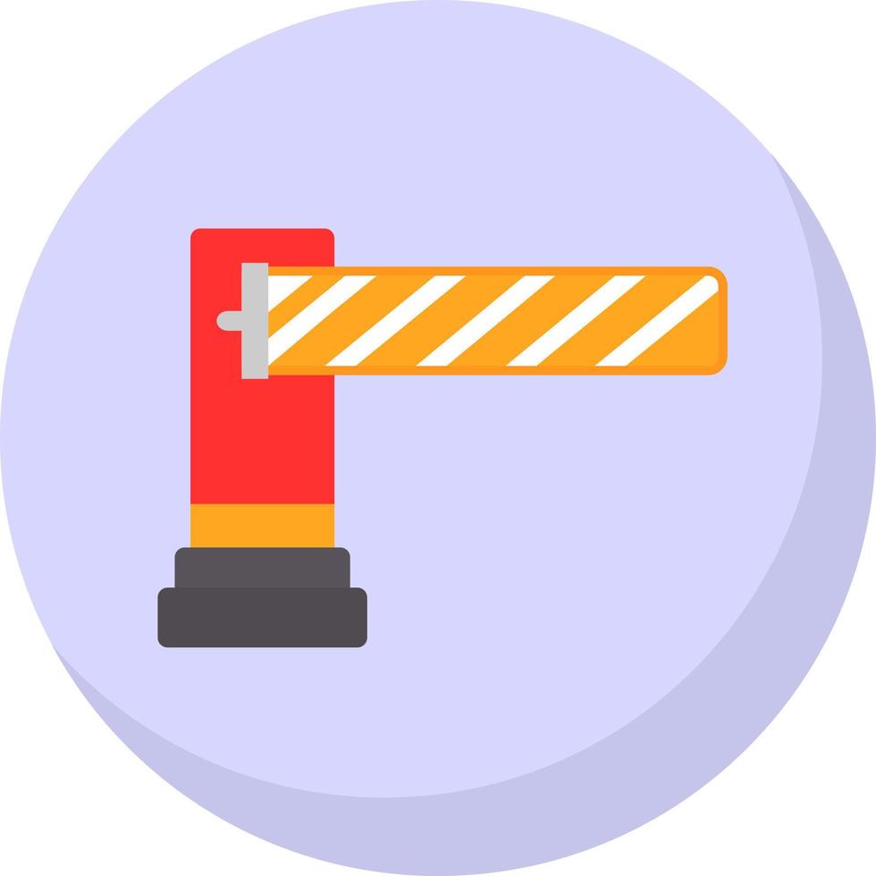 Parking Barrier Vector Icon Design