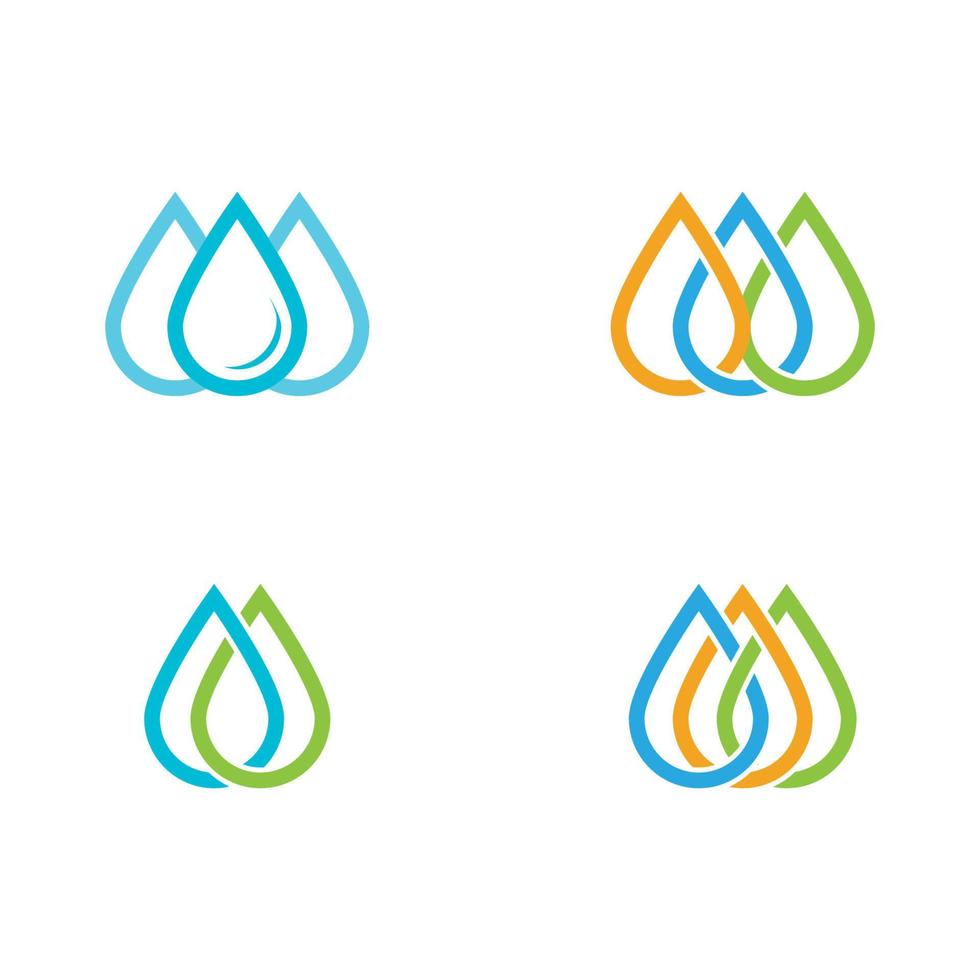 plantilla de logotipo de gota de agua vector