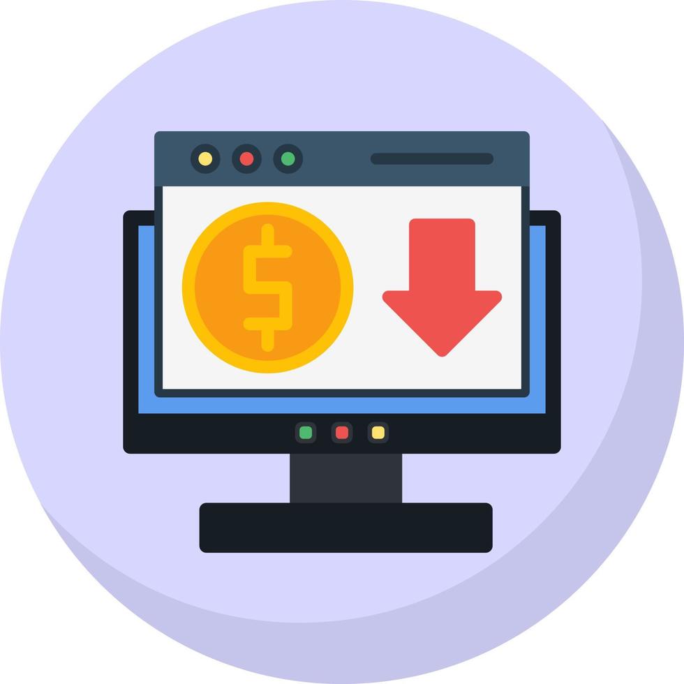 Online Income Vector Icon Design