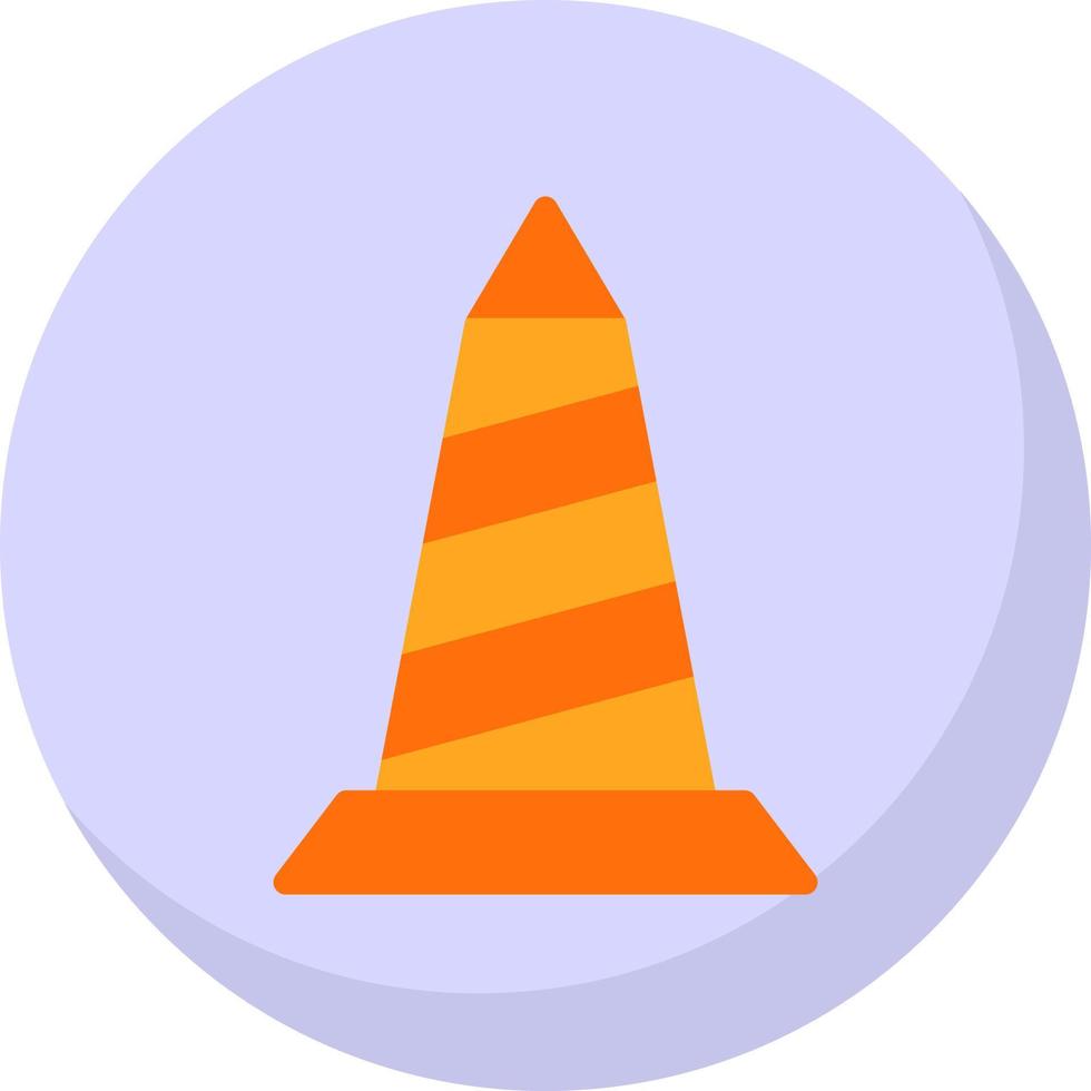 Traffic Cone Vector Icon Design