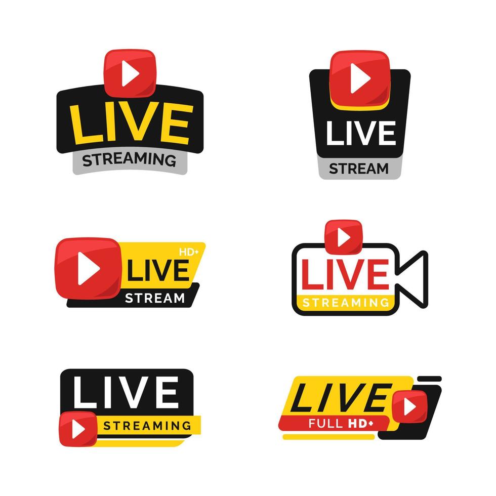 Live Streaming Badge Logo vector