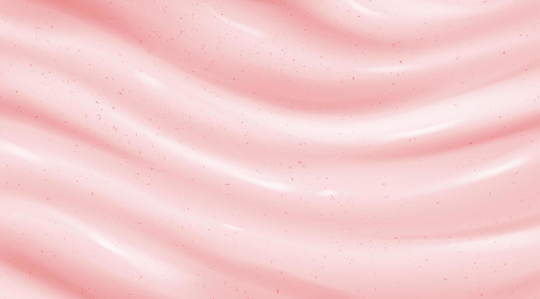 Realistic pink scrub or yoghurt background vector