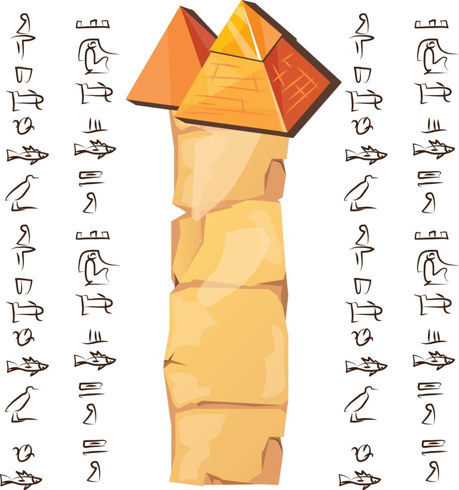 Ancient Egypt papyrus part cartoon vector