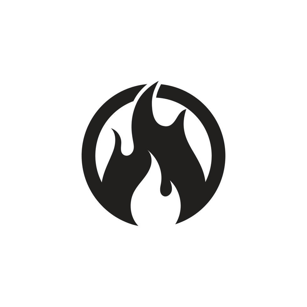 Diseño de ilustración de vector de llama de fuego