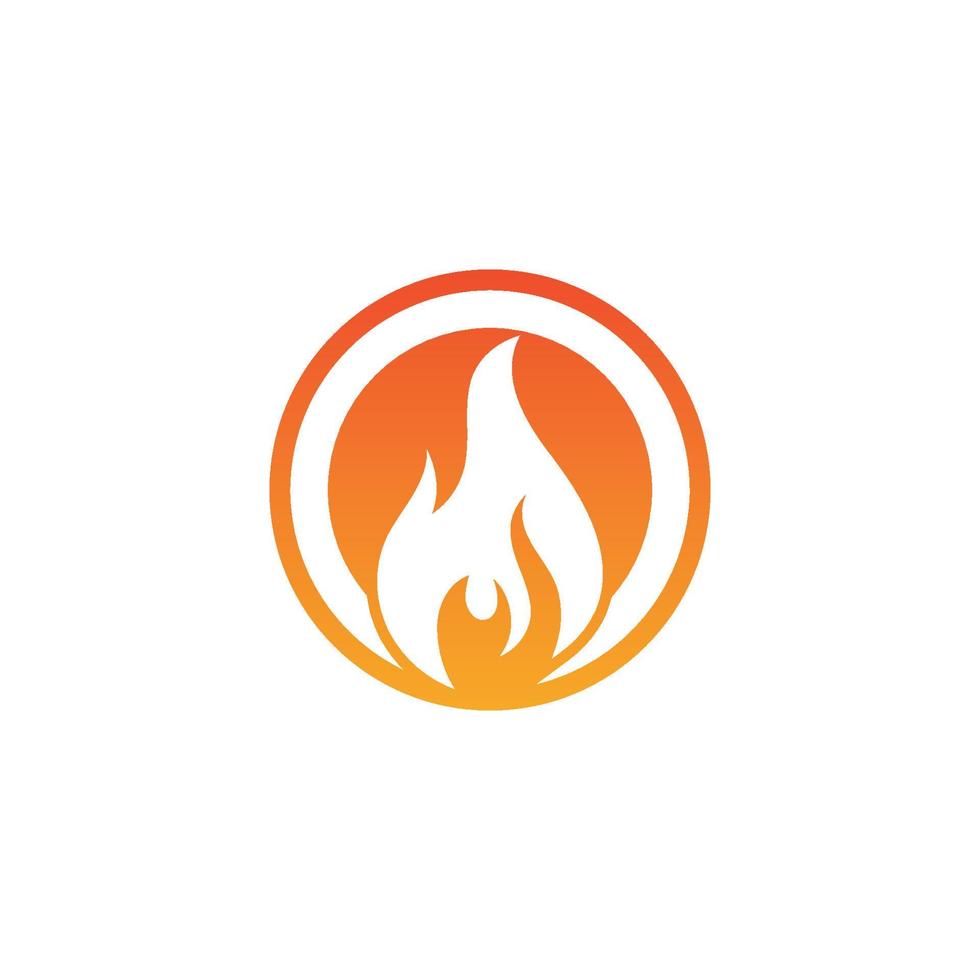 Diseño de ilustración de vector de llama de fuego