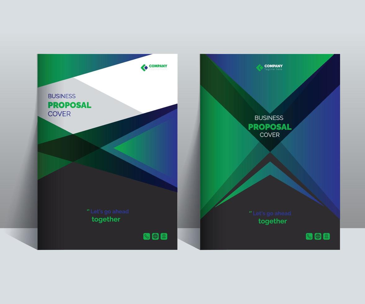 Proposal Cover Design Template adept for multipurpose Projects vector