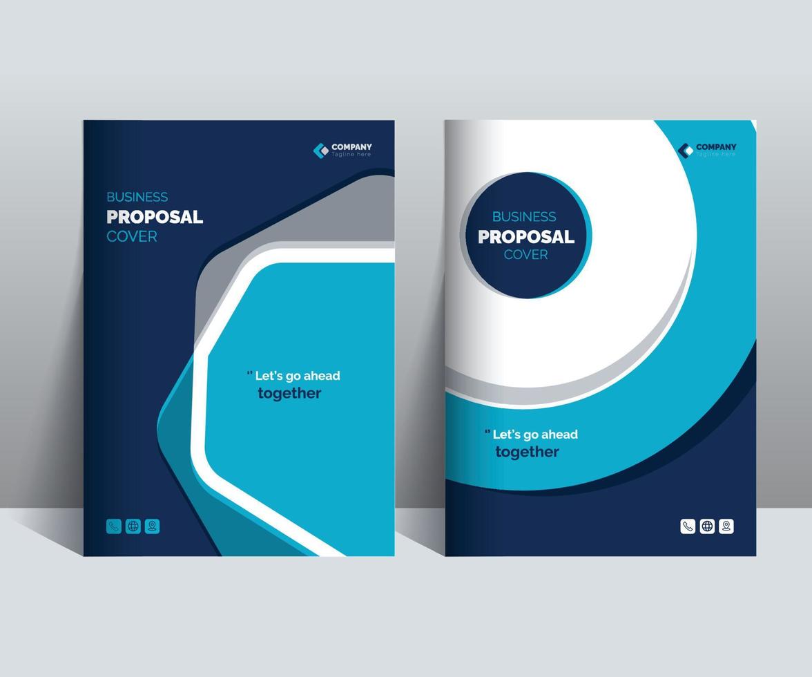 Business Proposal Cover Design template adept for multipurpose Projects vector