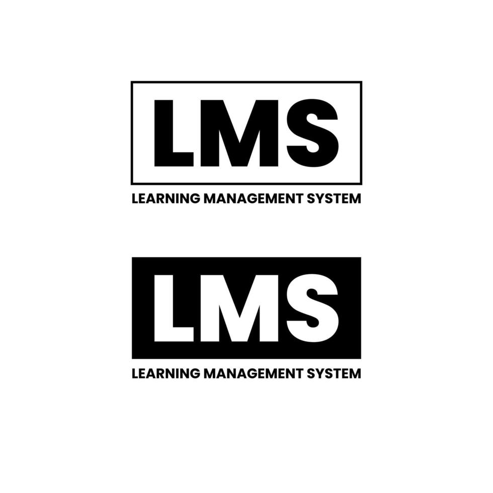 LMS learning management system text icon label sign design vector