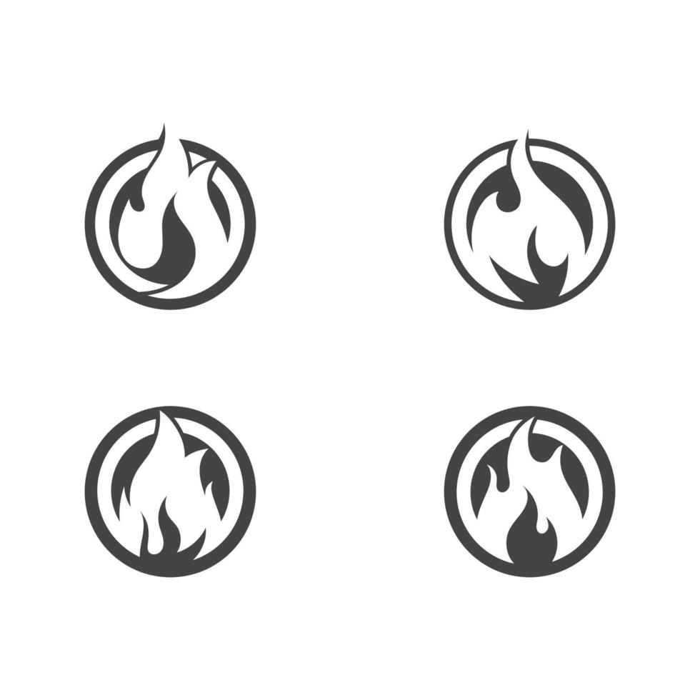 Diseño de ilustración de vector de llama de fuego