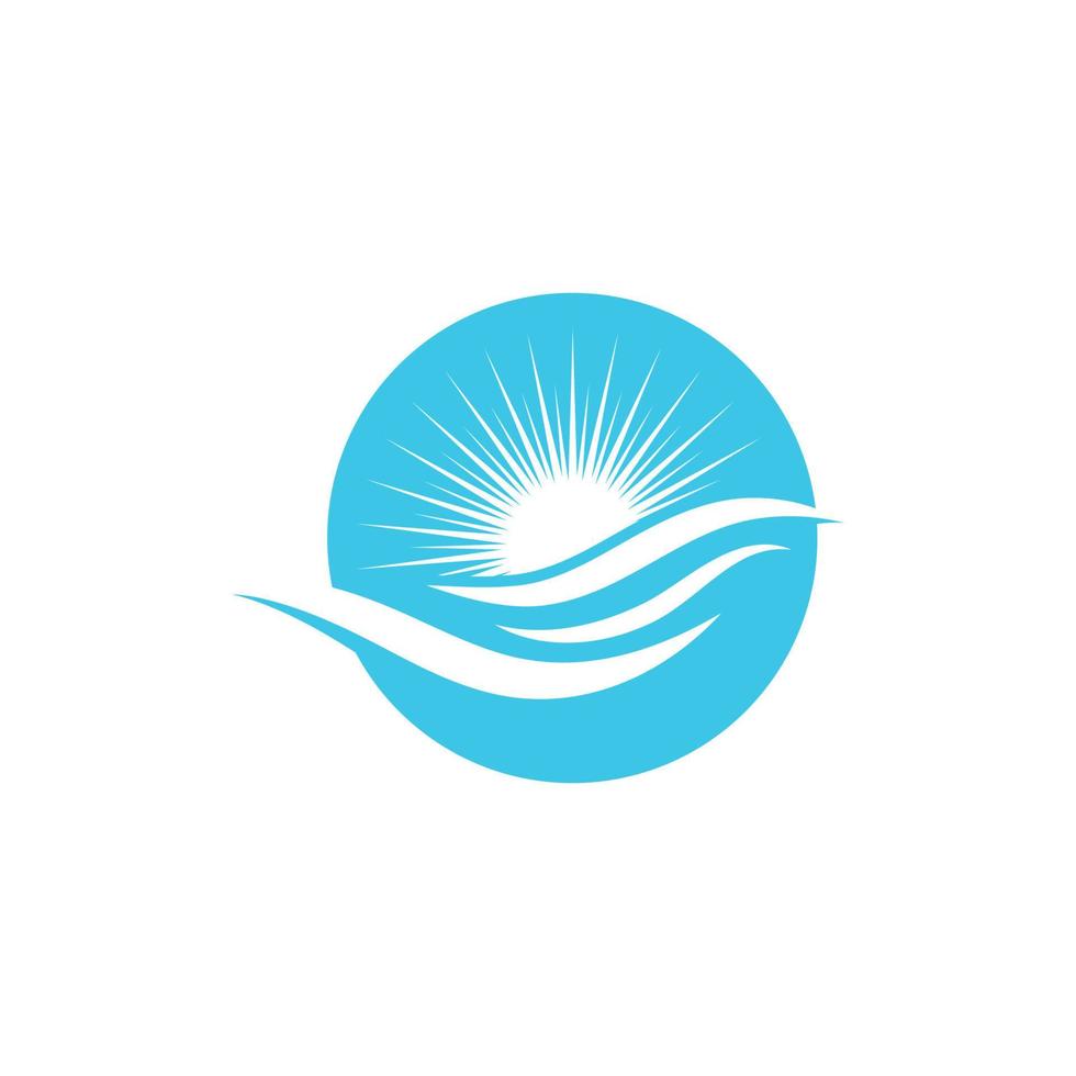 Water wave icon vector